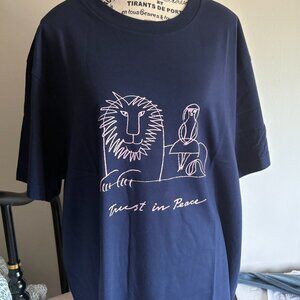 UNIQLO Lisa Larson UT "Peace for All" Graphic Tee, XXS, Navy